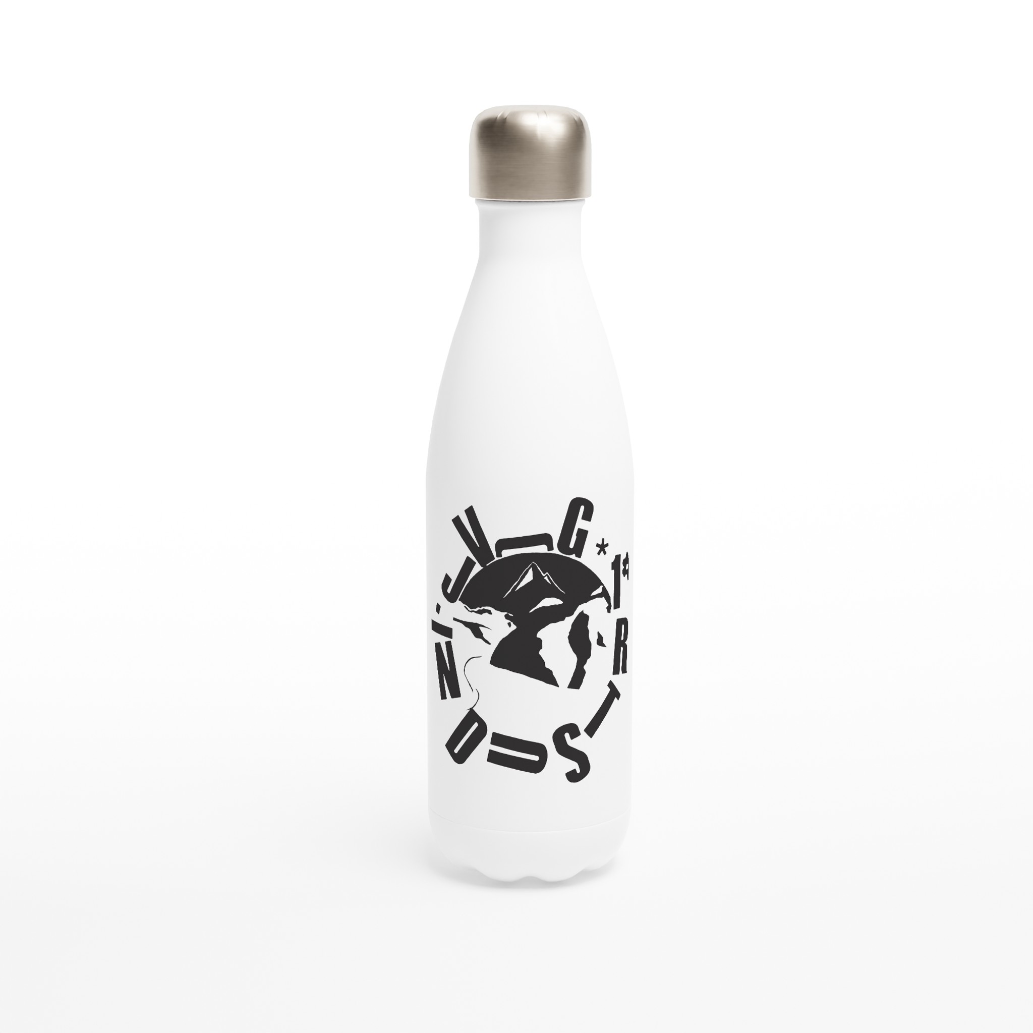 Jung Industri White 17oz Stainless Steel Water Bottle