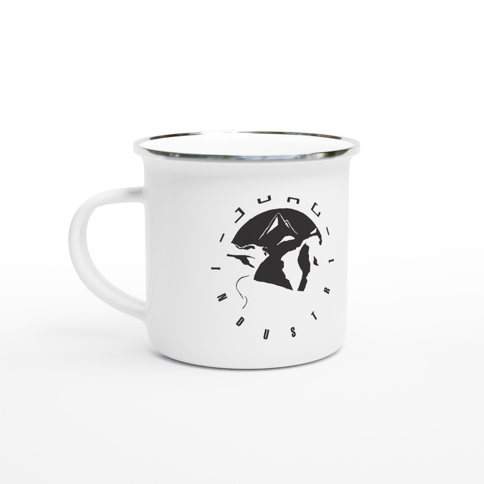 Jung Industri White 12oz Enamel Mug
